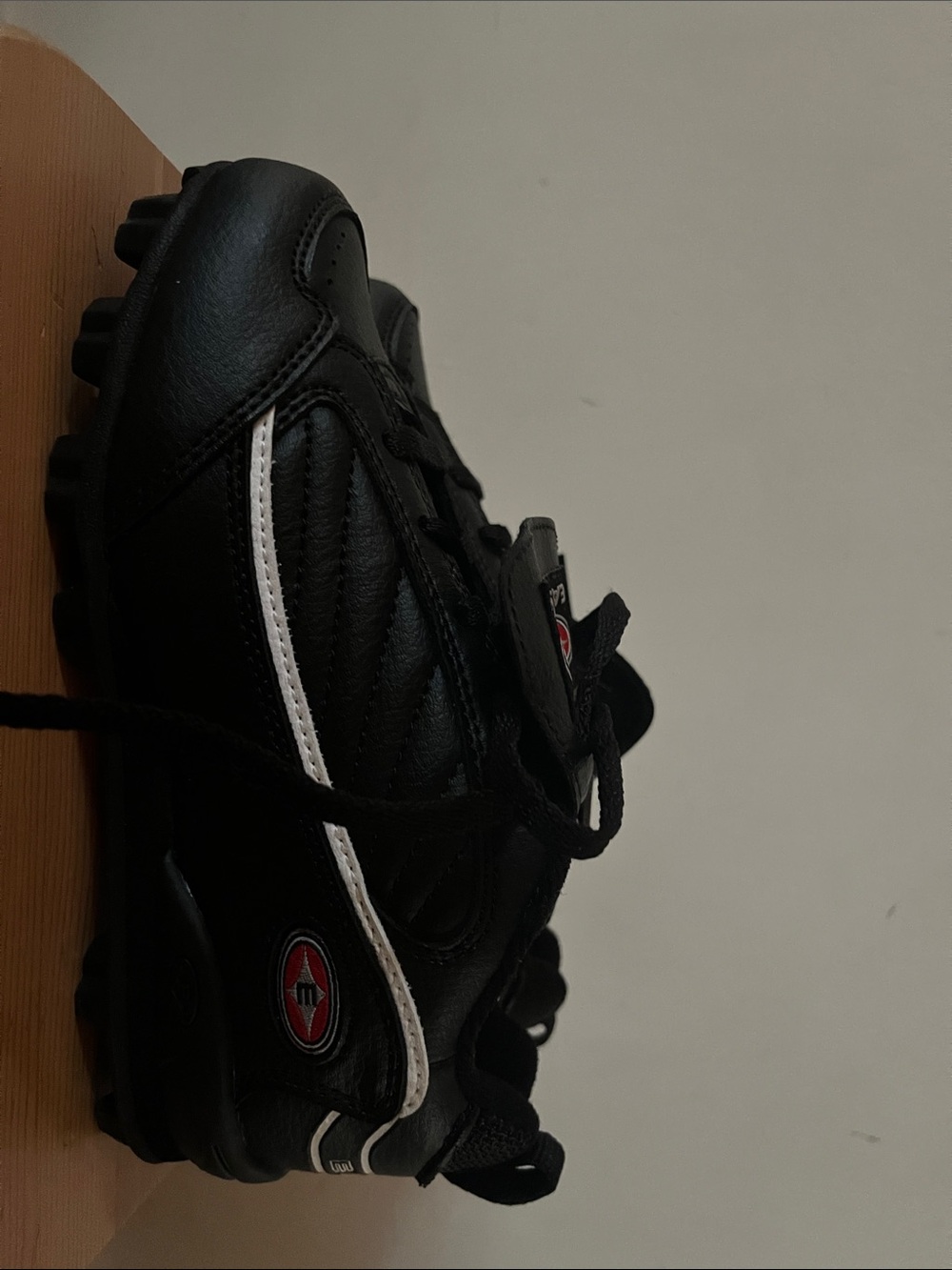 Easton Black and Red Kids Cleats